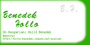 benedek hollo business card